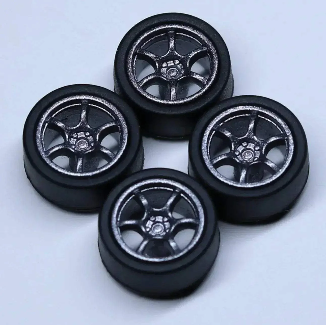 ABS Wheels With Rubber Tires For Scale Model Cars Durable - Image 26