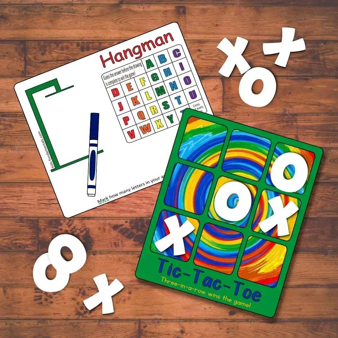 Acrylic Tic Tac Toe & Hangman Board Game - Double-sided - Image 3