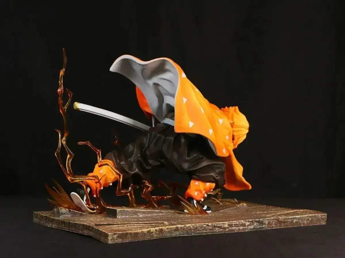 Agatsuma Zenitsu Anime Figurines, Demon Slayer Action Figures PVC Model Collection 24cm - Image 10