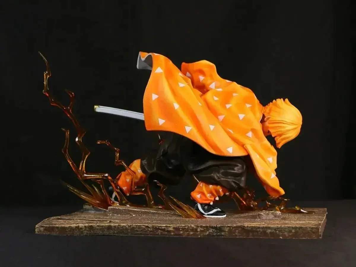 Agatsuma Zenitsu Anime Figurines, Demon Slayer Action Figures PVC Model Collection 24cm - Image 7