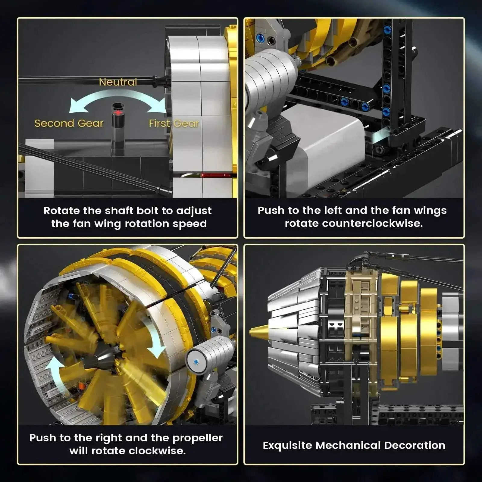 Aircraft Engine Model Building Kit With Power Functions - Image 2