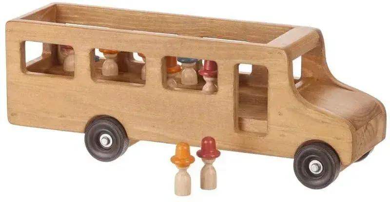 Amish-Made Wooden School Bus Toy, Child Safe Finish - Image 3