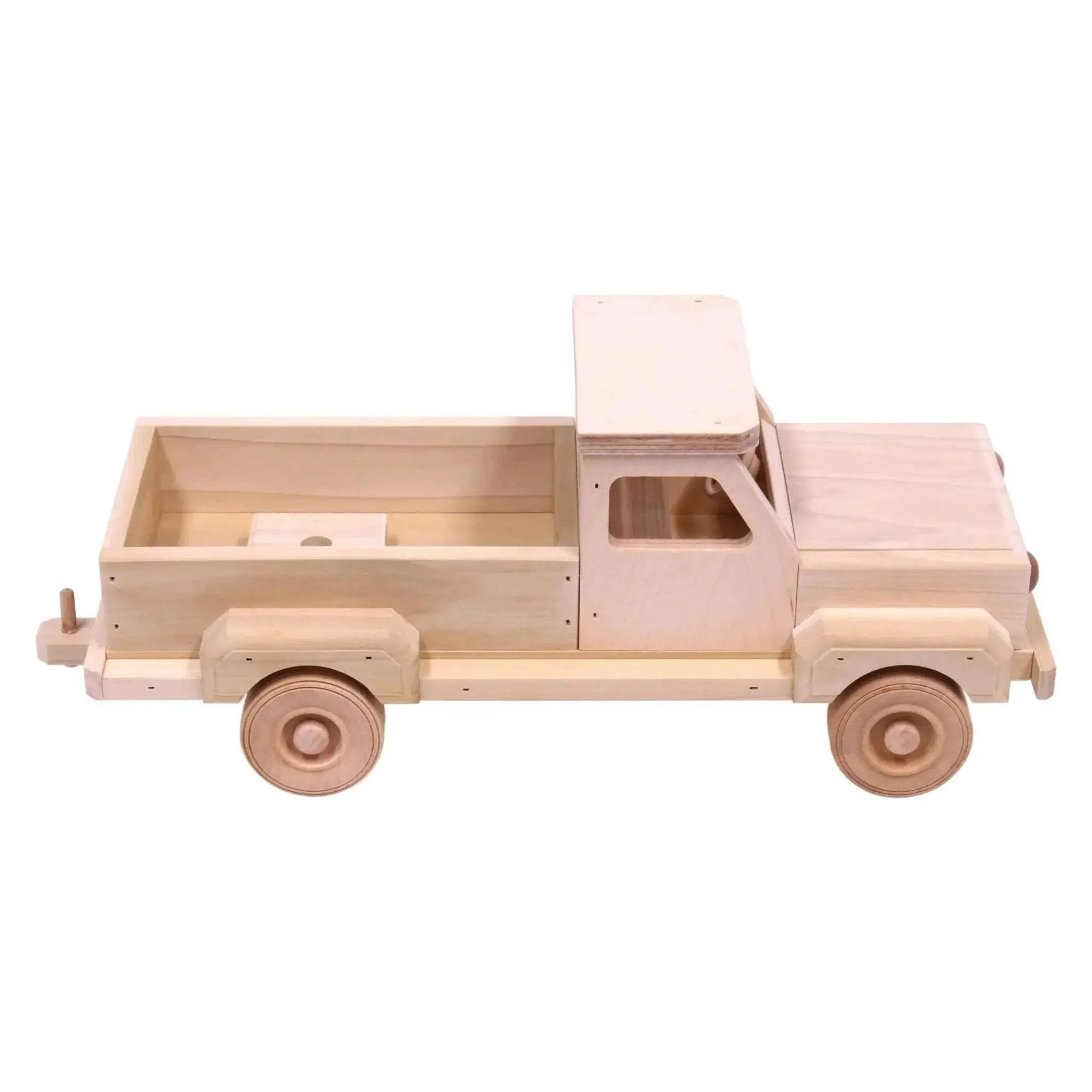 Amish-Made Wooden Toy Pickup and Gooseneck Trailer Set - Image 7
