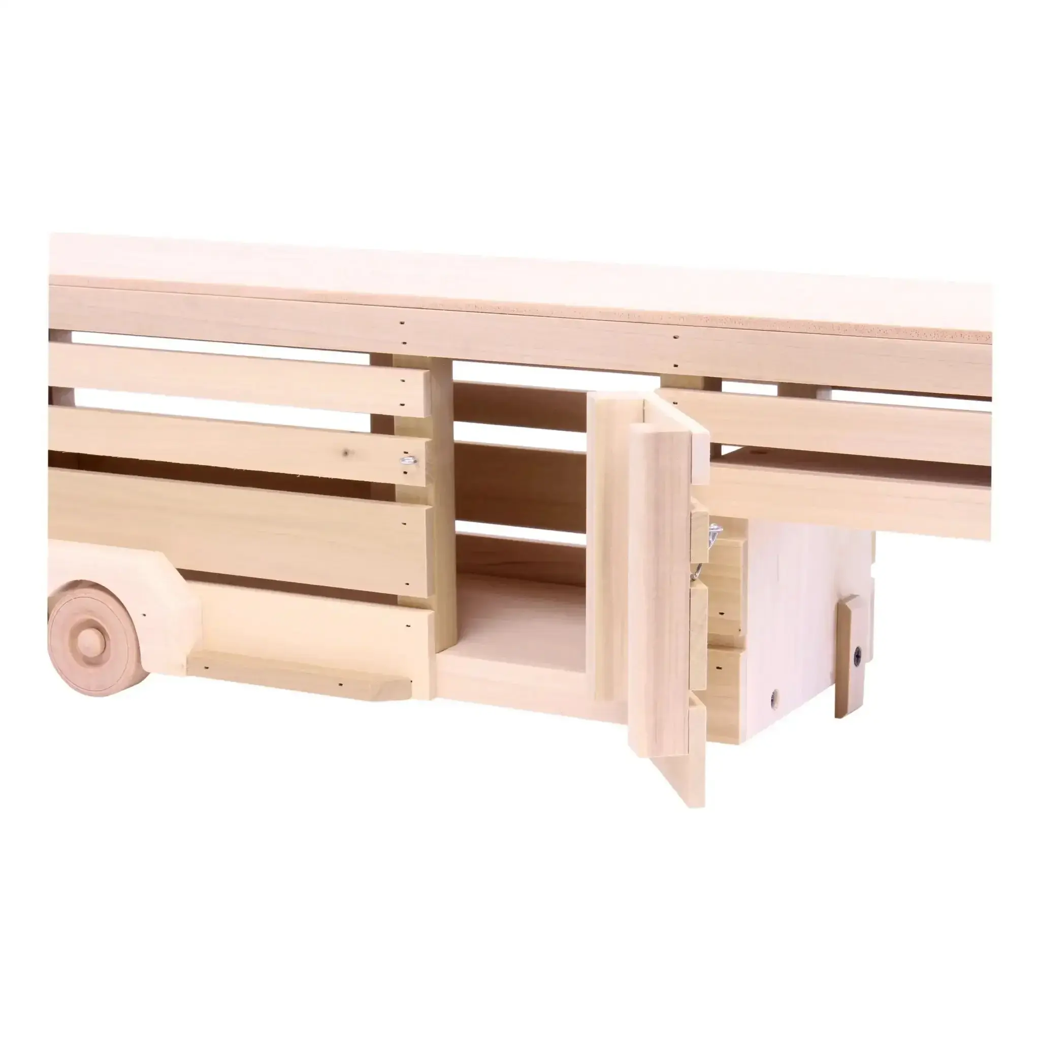 Amish-Made Wooden Toy Pickup and Gooseneck Trailer Set - Image 8