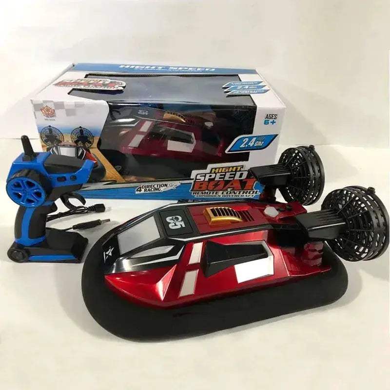 Amphibious Hovercraft Remote Control Boat High Speed Warship Simulation