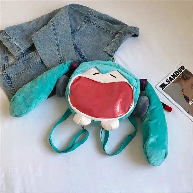 Hatsune Miku Plush Backpack Ita Bag For Cosplay And School - Image 4
