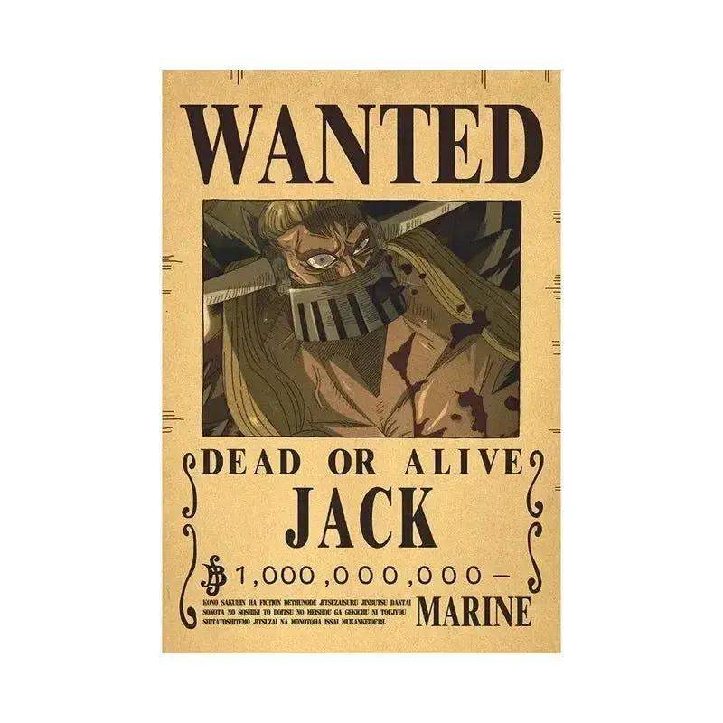 Anime One Piece Gear 5 Luffy Wanted Posters, Kids Bedroom Retro Poster Zoro Living Home Decoration Wall Art Paper Stickers - Image 24