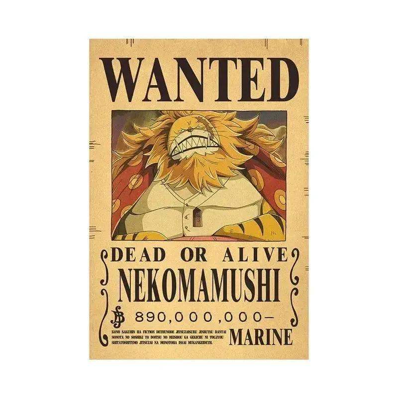 Anime One Piece Gear 5 Luffy Wanted Posters, Kids Bedroom Retro Poster Zoro Living Home Decoration Wall Art Paper Stickers - Image 32