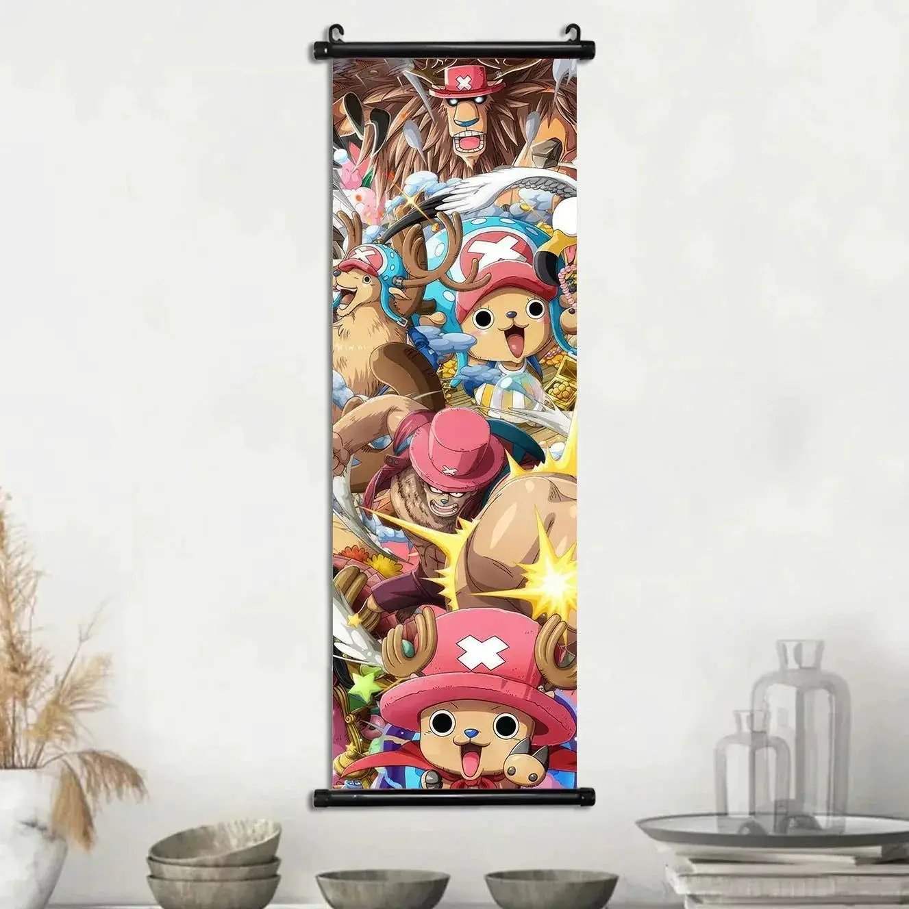 Anime ONE PIECE Poster Scrolls Wall Art, Sanji Roronoa Zoro Luffy Nami Canvas Prints Kids Room Decoration Hanging Scrolls - Image 20