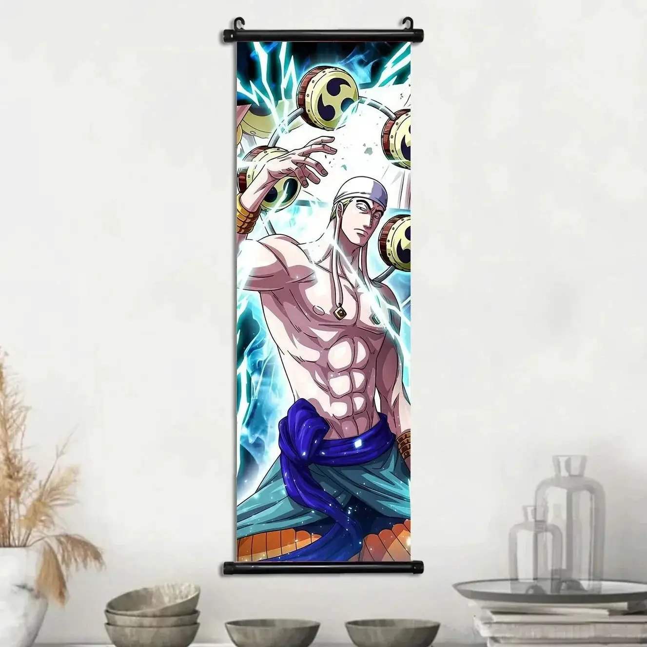 Anime ONE PIECE Poster Scrolls Wall Art, Sanji Roronoa Zoro Luffy Nami Canvas Prints Kids Room Decoration Hanging Scrolls - Image 31