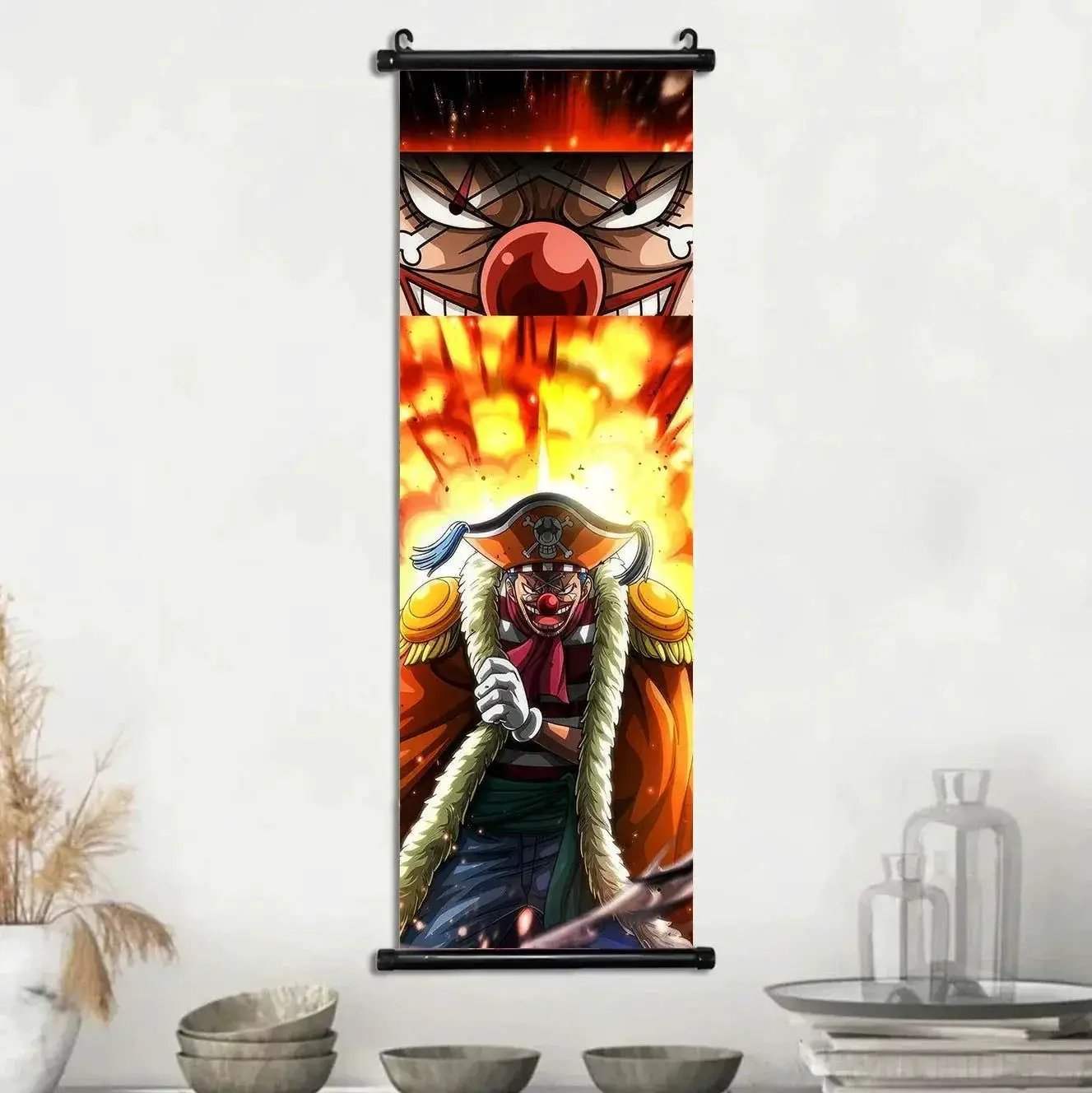 Anime ONE PIECE Poster Scrolls Wall Art, Sanji Roronoa Zoro Luffy Nami Canvas Prints Kids Room Decoration Hanging Scrolls - Image 38