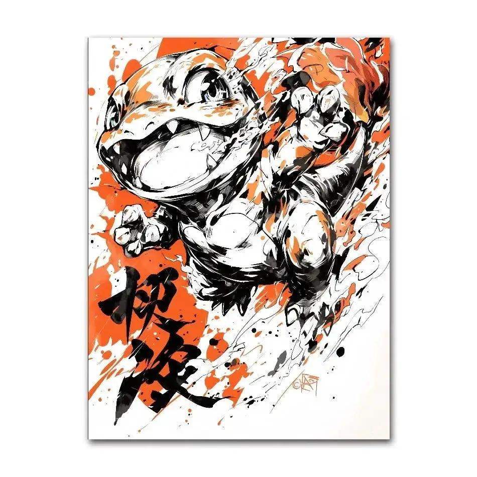Anime Pokemon Ink Painting Canvas Posters, Painting Prints Posters and Prints Wall Art Picture for Living Room Children Gift - Image 10