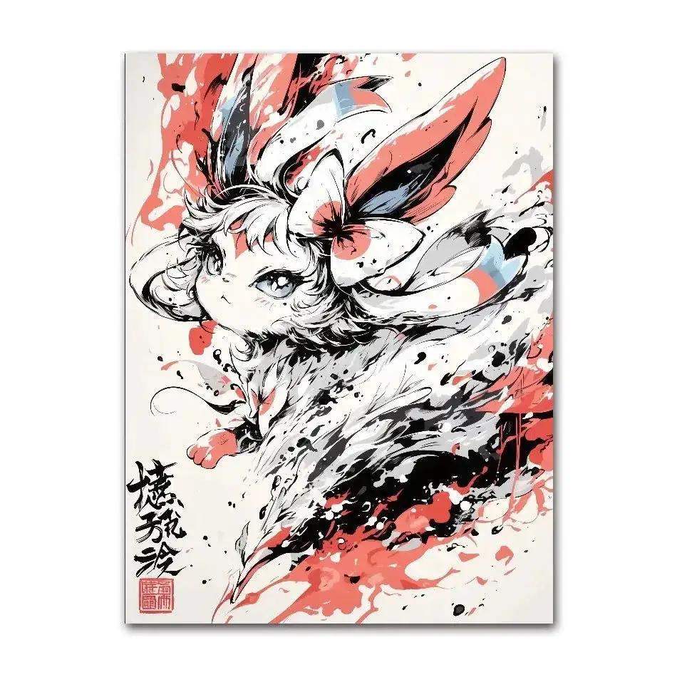 Anime Pokemon Ink Painting Canvas Posters, Painting Prints Posters and Prints Wall Art Picture for Living Room Children Gift - Image 17