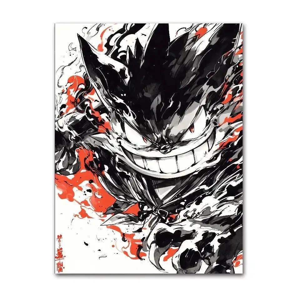 Anime Pokemon Ink Painting Canvas Posters, Painting Prints Posters and Prints Wall Art Picture for Living Room Children Gift - Image 6