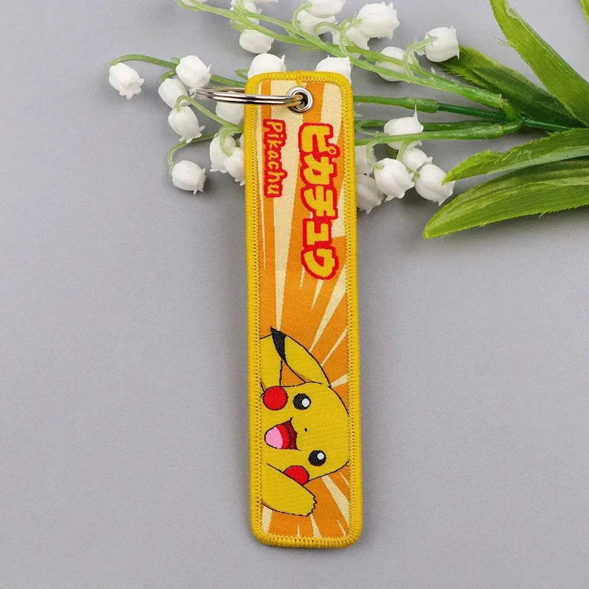 Anime Pokemon Key Chain Embroidery Key Fobs Cartoon Keychains for Car Key Ring Accessories - Image 15