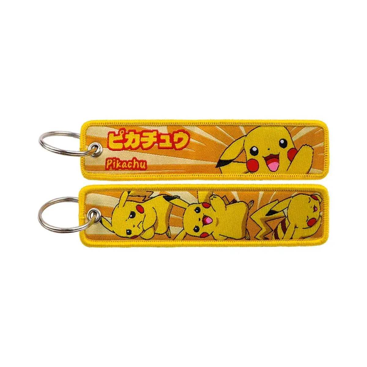 Anime Pokemon Key Chain Embroidery Key Fobs Cartoon Keychains for Car Key Ring Accessories - Image 23