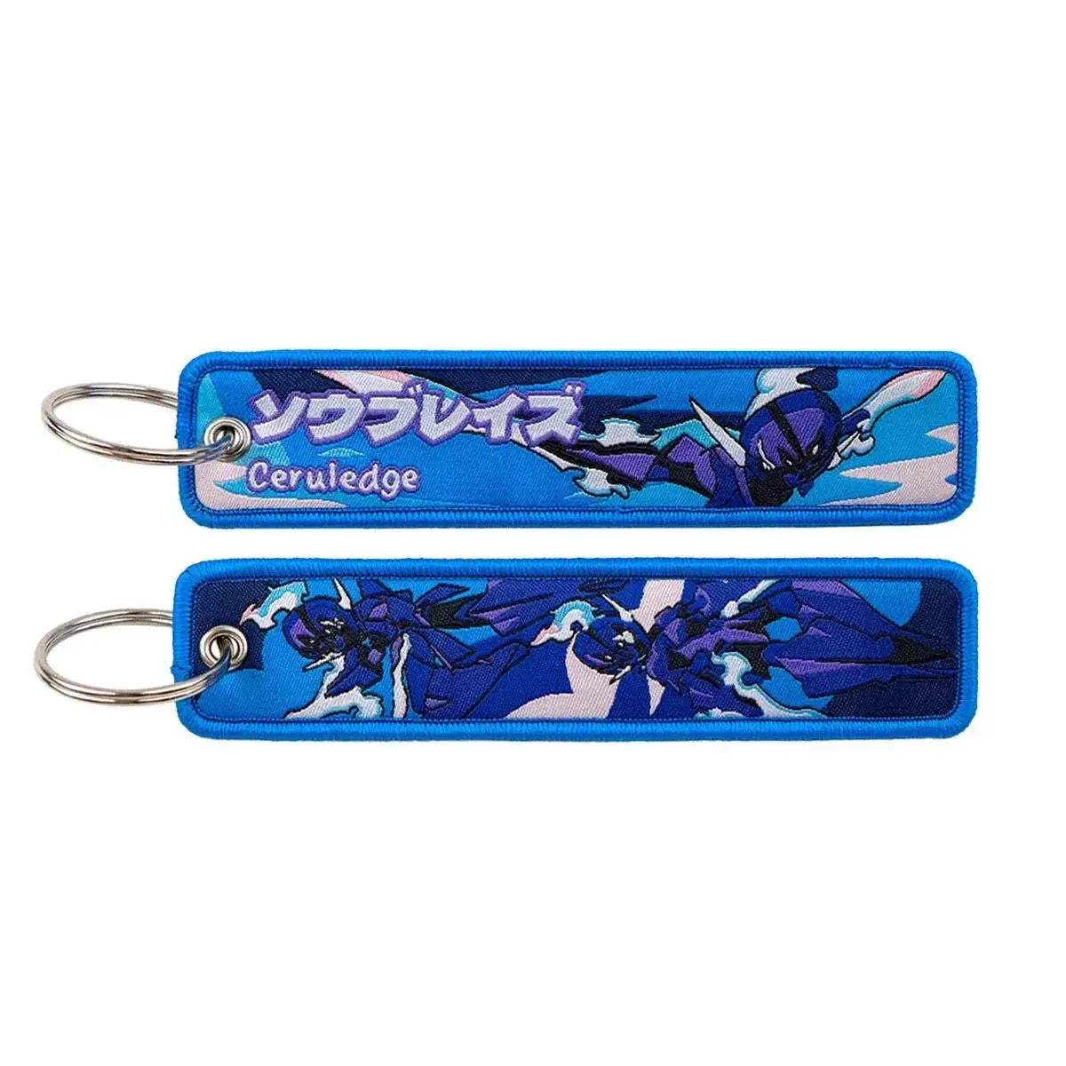 Anime Pokemon Key Chain Embroidery Key Fobs Cartoon Keychains for Car Key Ring Accessories - Image 34