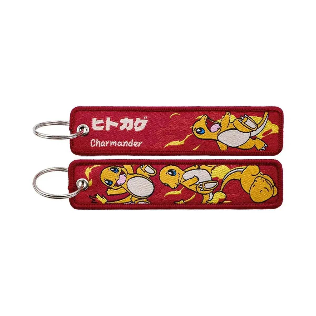Anime Pokemon Key Chain Embroidery Key Fobs Cartoon Keychains for Car Key Ring Accessories - Image 37
