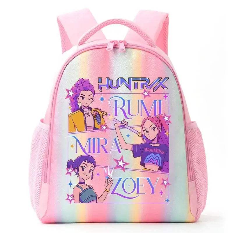 Anime Rainbow Backpack With Demon Hunters Design For Students - Image 40