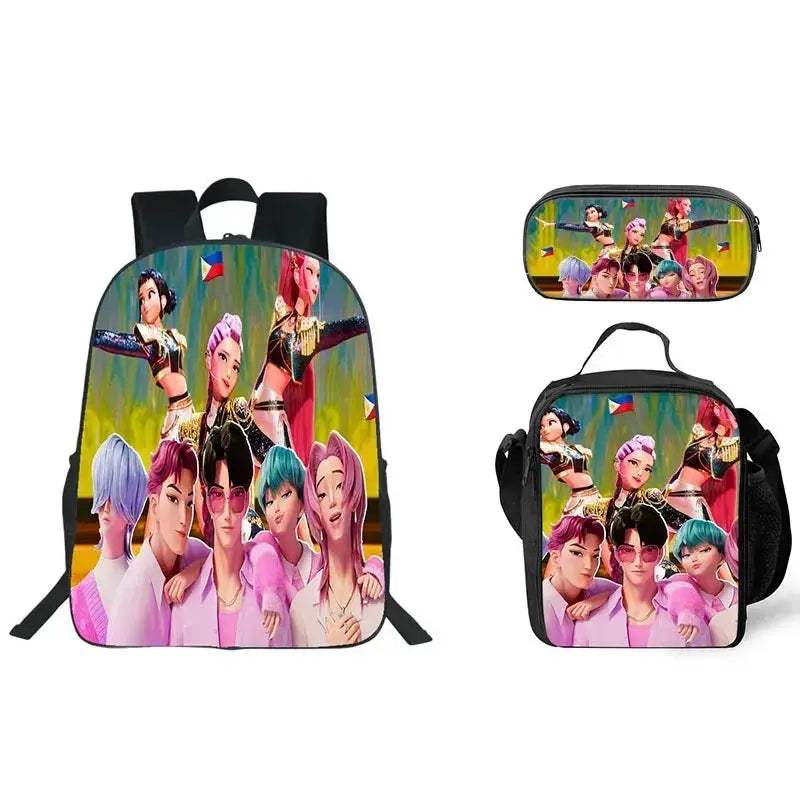 Anime School Backpack Three Piece Set With Lunch Bag - Image 10