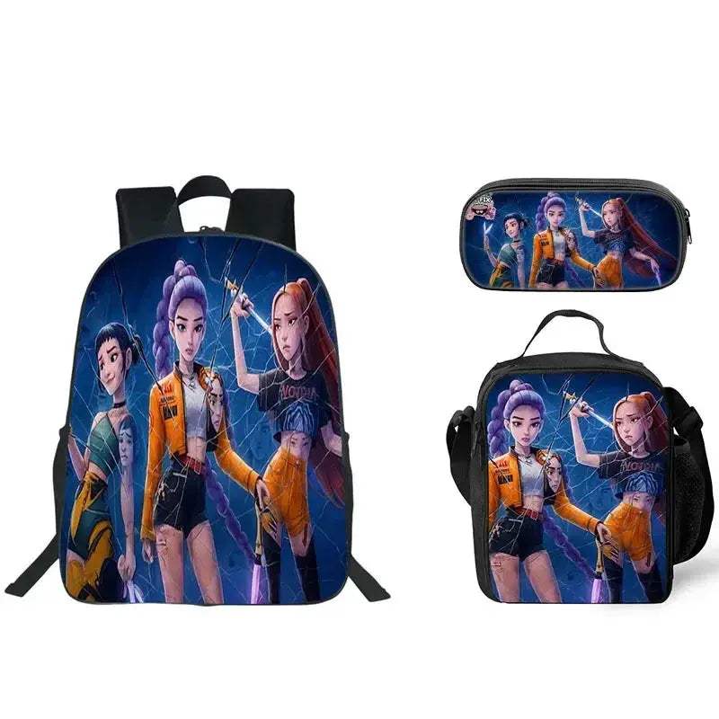 Anime School Backpack Three Piece Set With Lunch Bag - Image 13