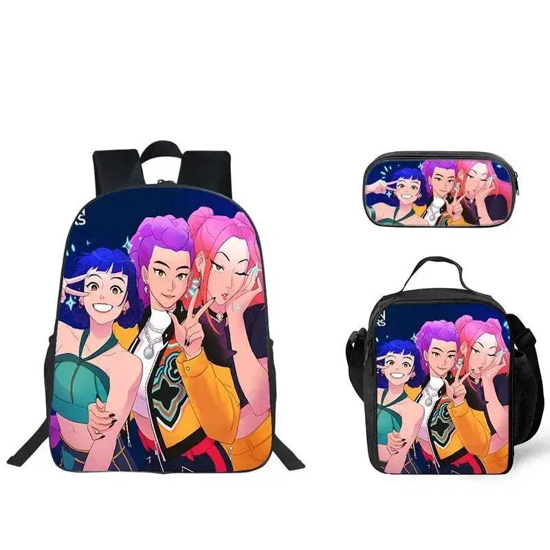 Anime School Backpack Three Piece Set With Lunch Bag - Image 16