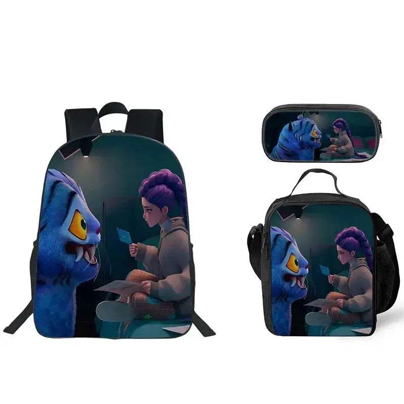 Anime School Backpack Three Piece Set With Lunch Bag - Image 4