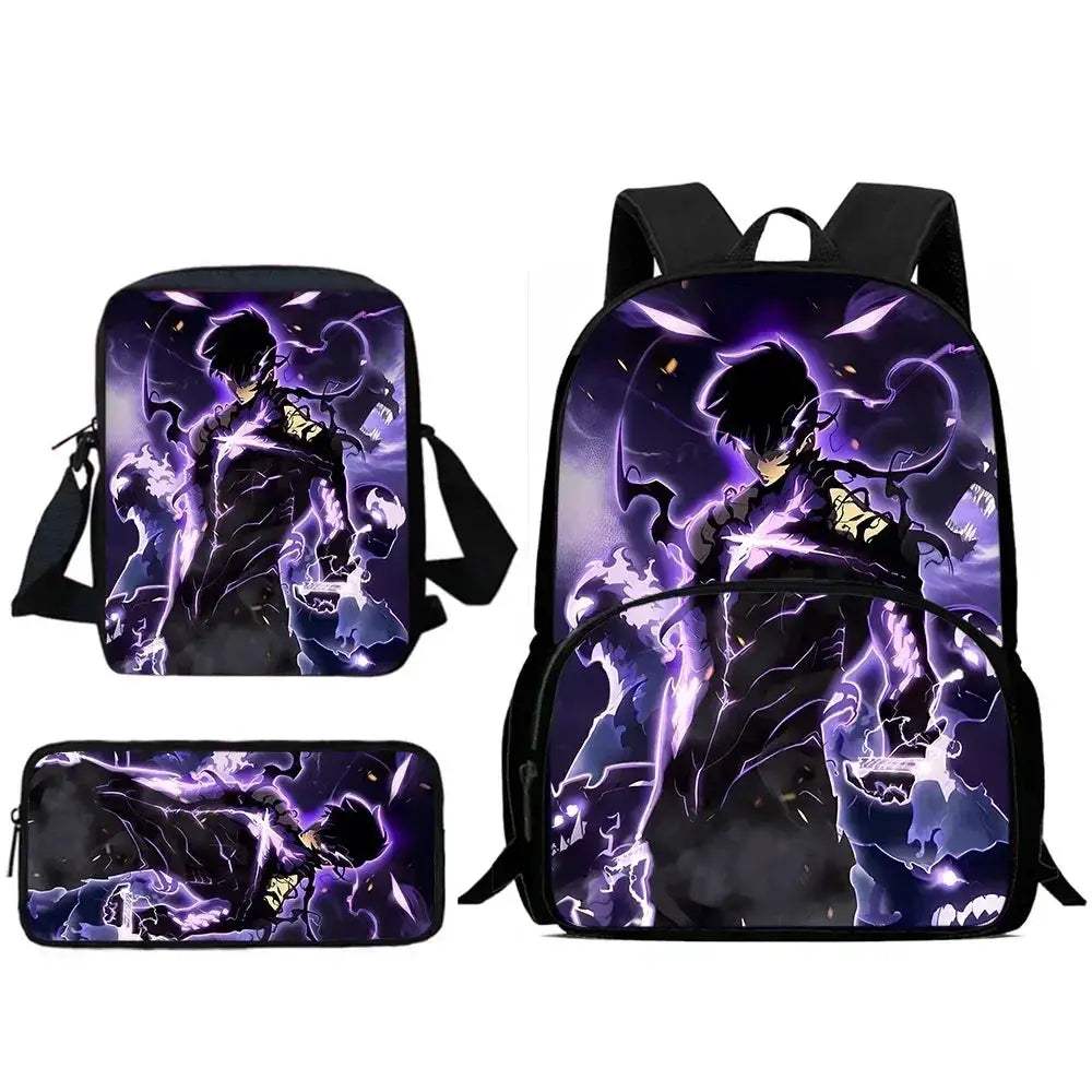 Anime Solo Leveling Kids Backpack With Large Capacity - Image 9