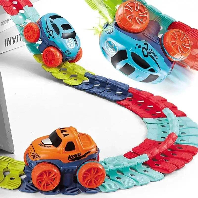 Anti Gravity Racing Track Set For Kids With Flexible Tracks