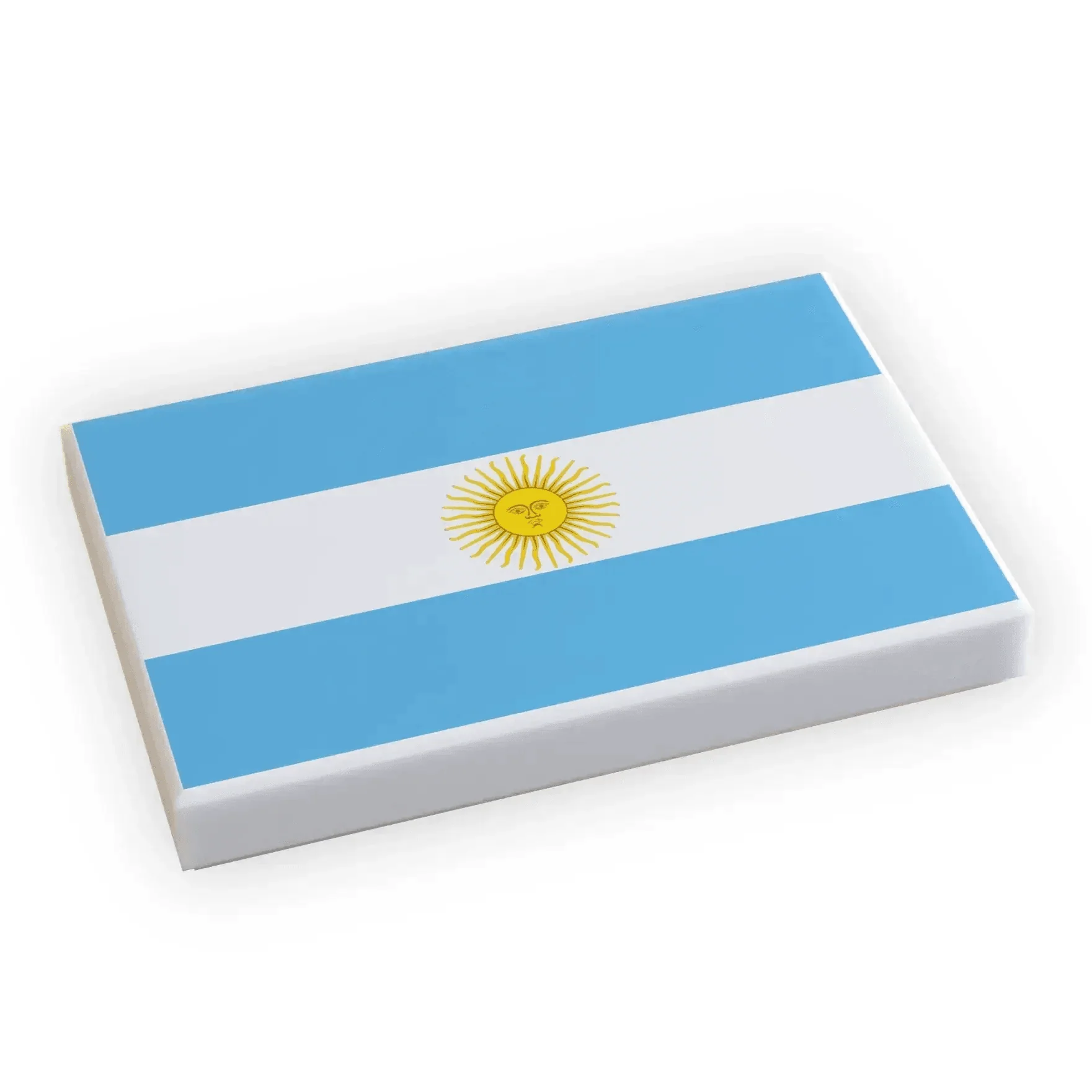 Argentina Flag (2x3 Tile) made using LEGO part