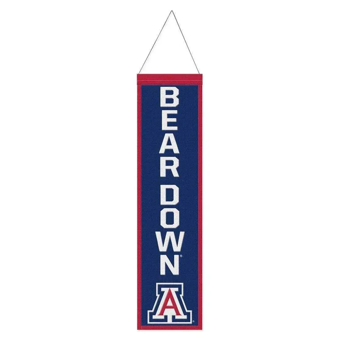 Arizona Wildcats Wool Banner 8x32 Heritage Slogan Design