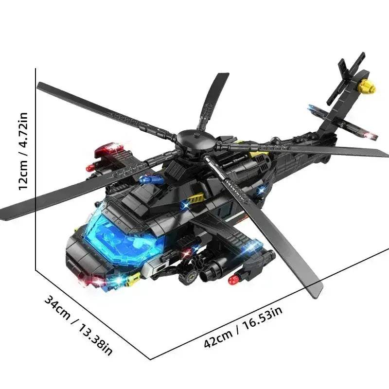Armed Police Helicopter STEM Kit Building Blocks for Education - Image 5