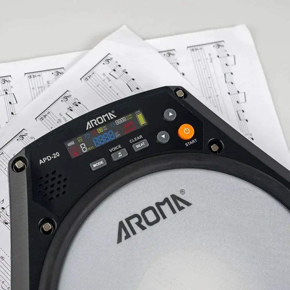 Aroma 8 Inch Electronic Drum Pad With Metronome Rechargeable - Image 6