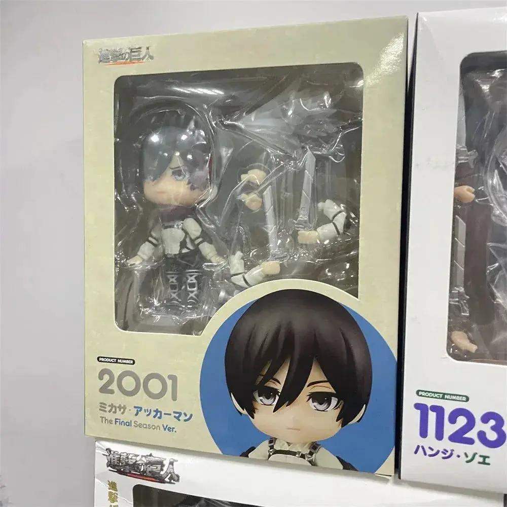 Attack on Titans Chibi Cute Kawaii Anime Figures, Mikasa, Eren, Levi Ackerman, Erwin Smith, Hange Zoe, Reiner Braun Action Figurines PVC Toys Model 10 cm - Image 16