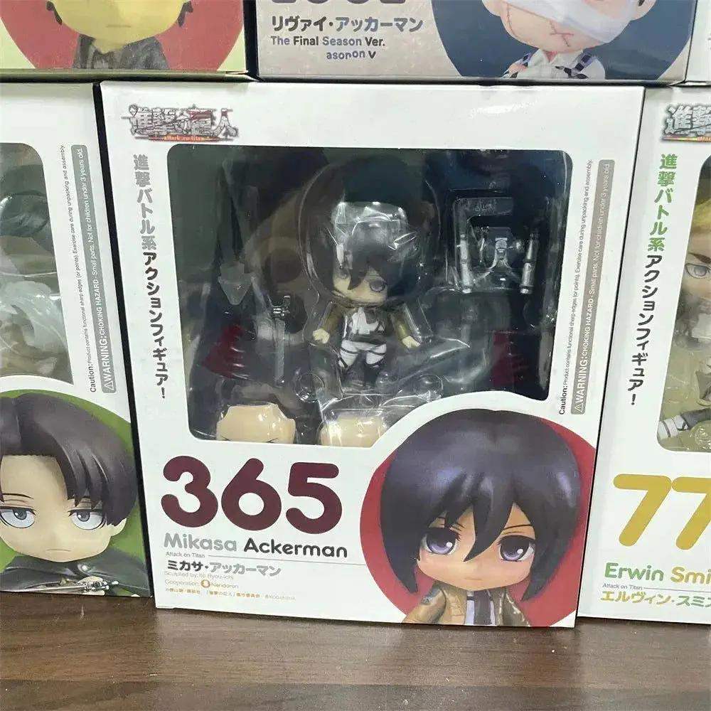 Attack on Titans Chibi Cute Kawaii Anime Figures, Mikasa, Eren, Levi Ackerman, Erwin Smith, Hange Zoe, Reiner Braun Action Figurines PVC Toys Model 10 cm - Image 23