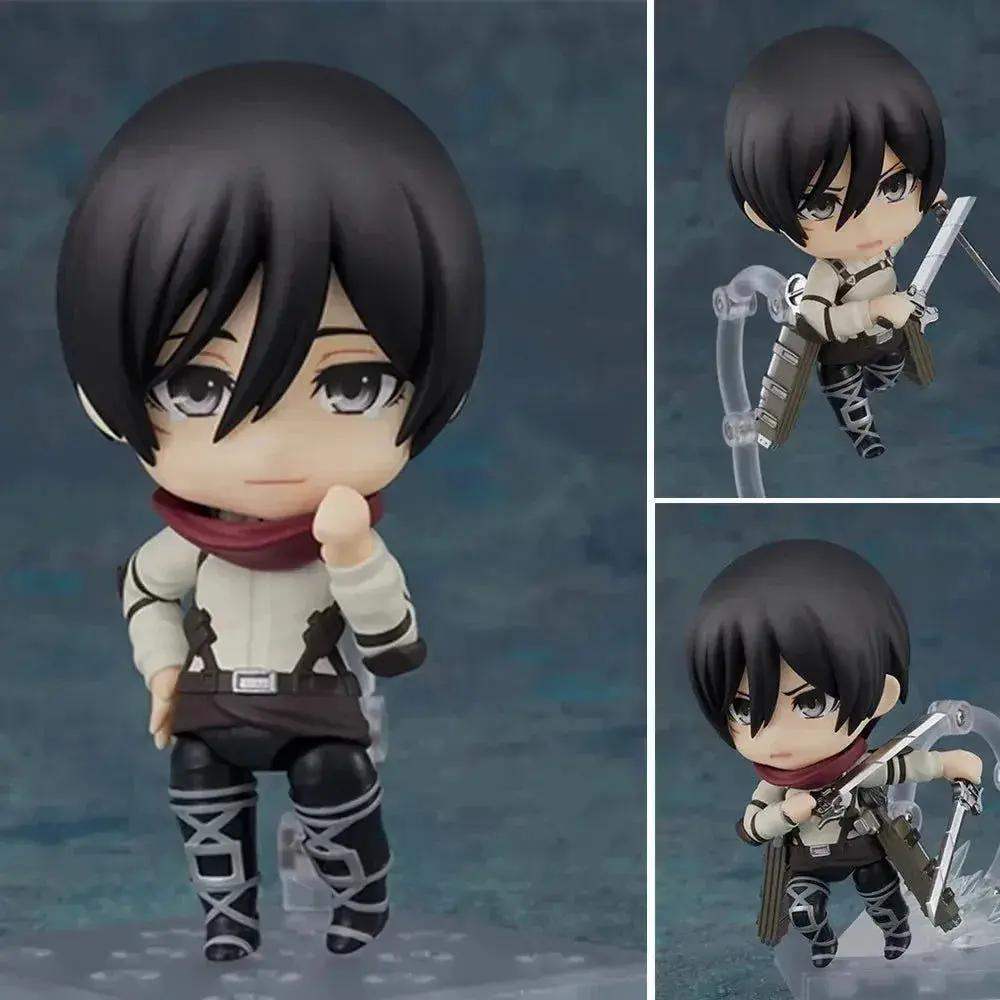 Attack on Titans Chibi Cute Kawaii Anime Figures, Mikasa, Eren, Levi Ackerman, Erwin Smith, Hange Zoe, Reiner Braun Action Figurines PVC Toys Model 10 cm - Image 6