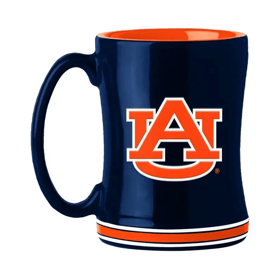 Auburn Tigers 14oz Sculpted Relief Coffee Mug Team Color