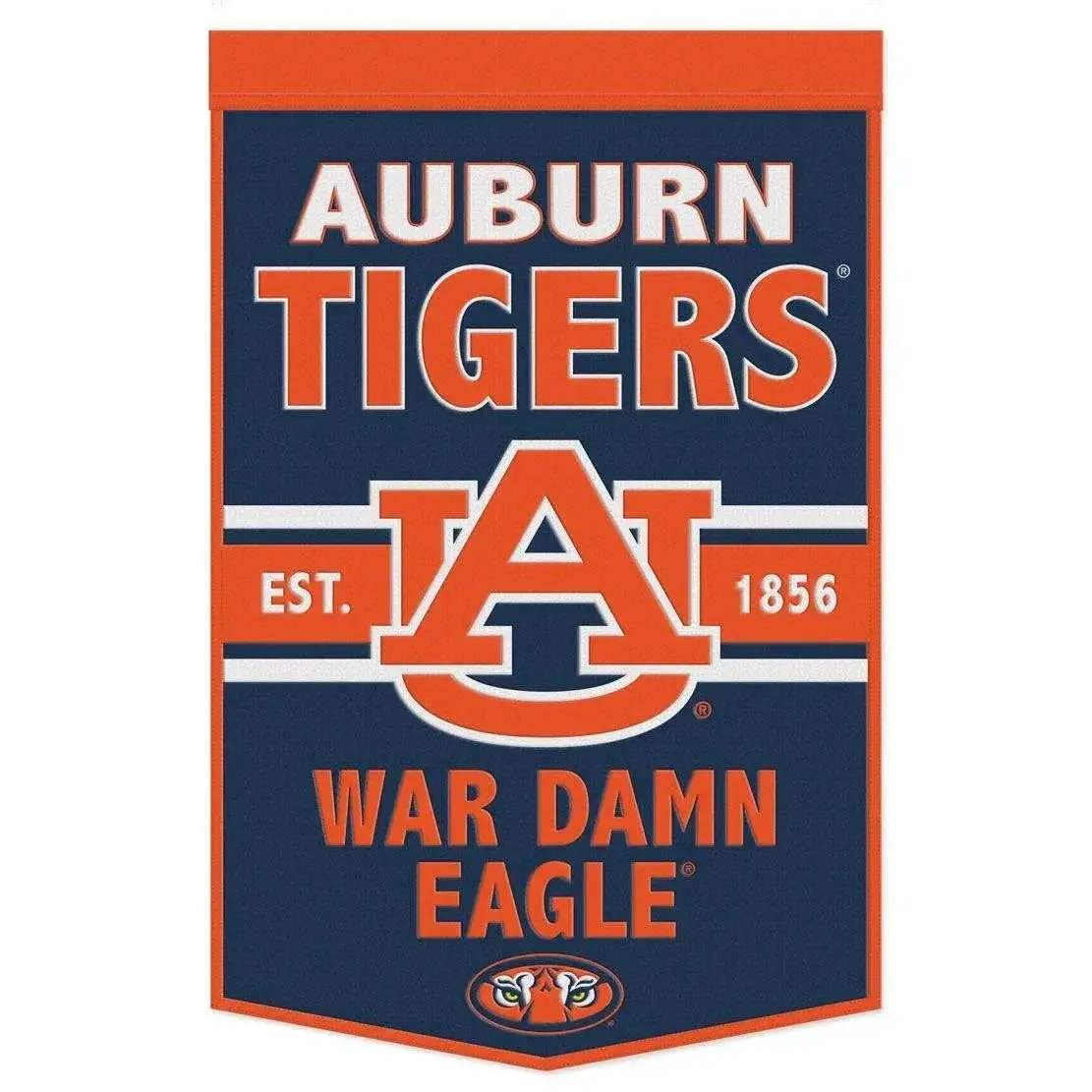 Auburn Tigers Wool Banner 24x38 Dynasty Slogan Design