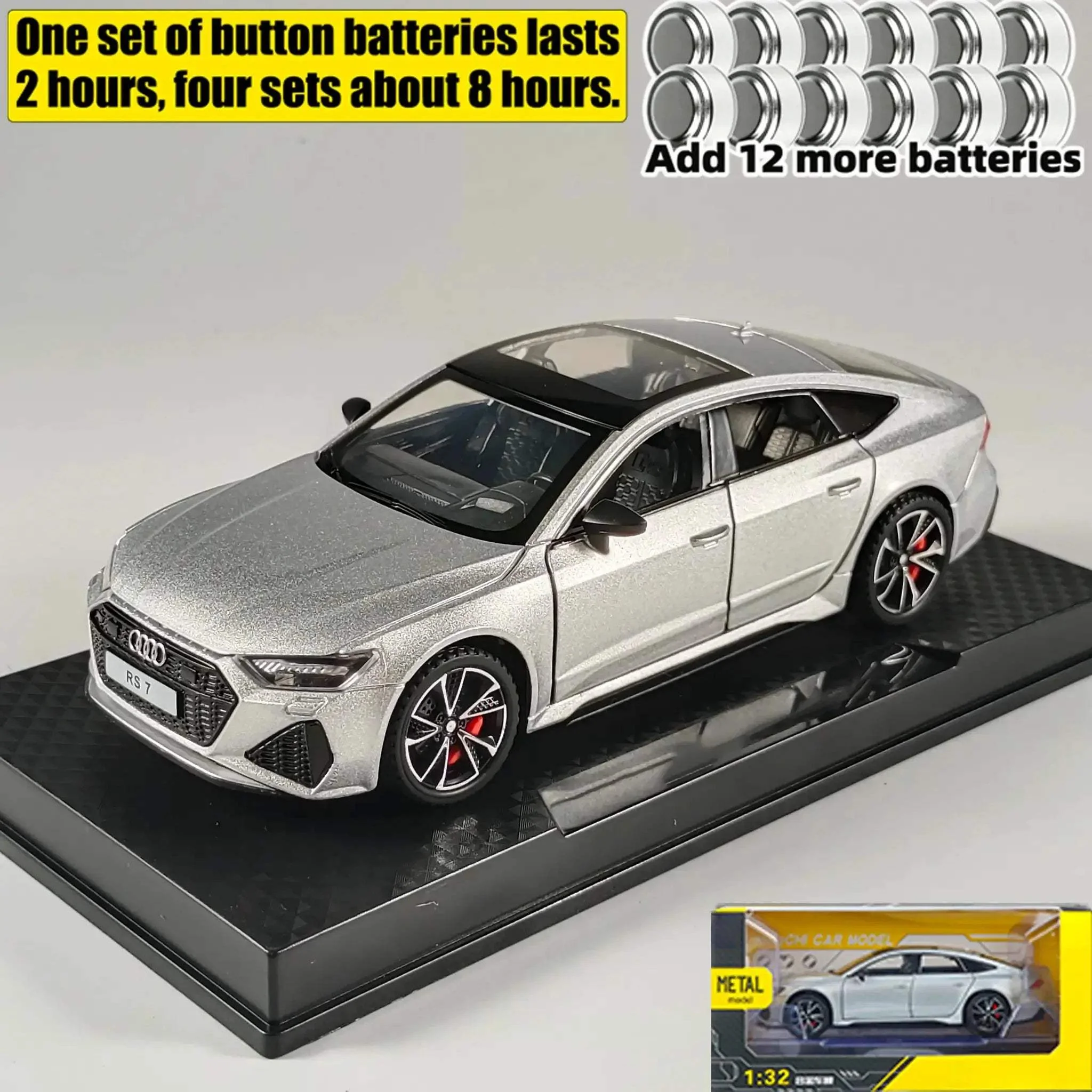 Audi RS7 1:32 Diecast Metal Model With Sound And Light - Image 7