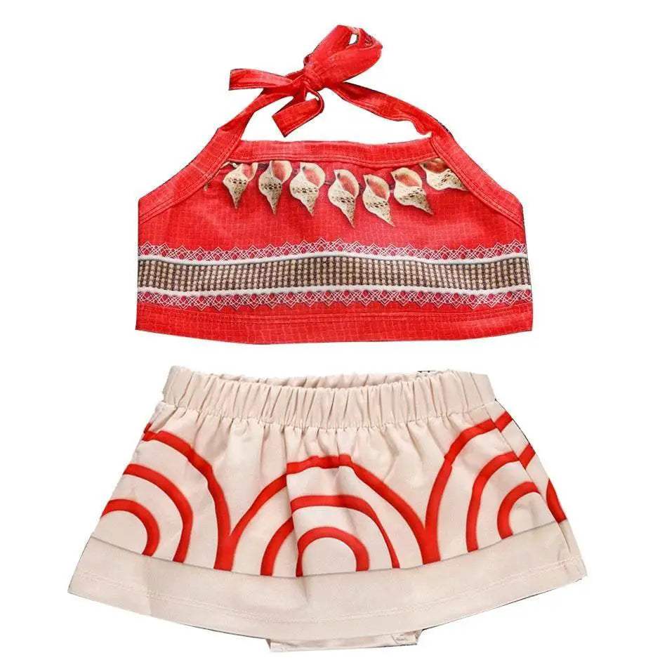 Authentic Disney Moana Costume Two Piece Set For Girls 2T To 12T Halloween Cosplay Dress Up - Image 7