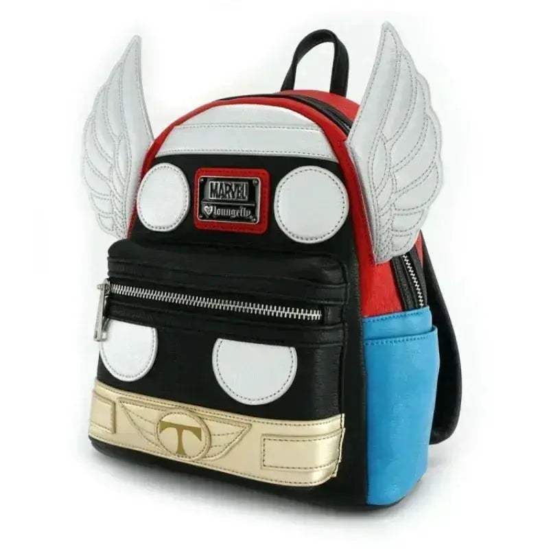 Authentic Marvel Thor PU Leather Backpack Double Strap For Cosplay And School - Image 2