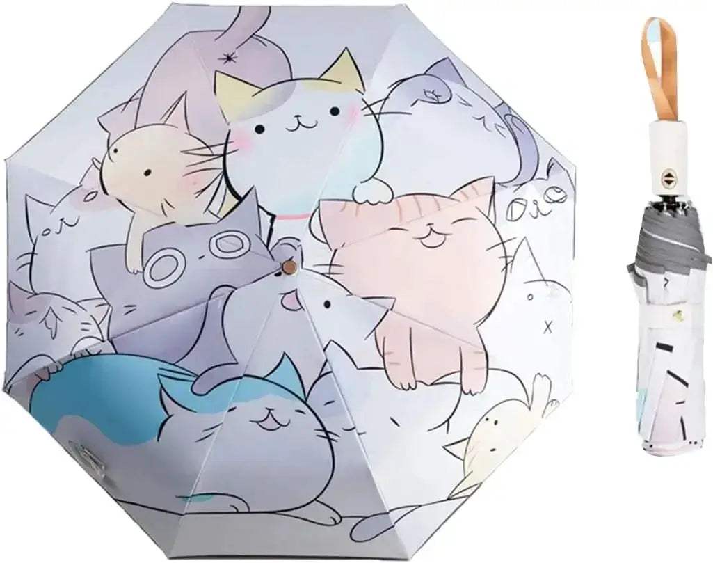Automatic Kids Umbrella Cartoon Design Lightweight UV Protection