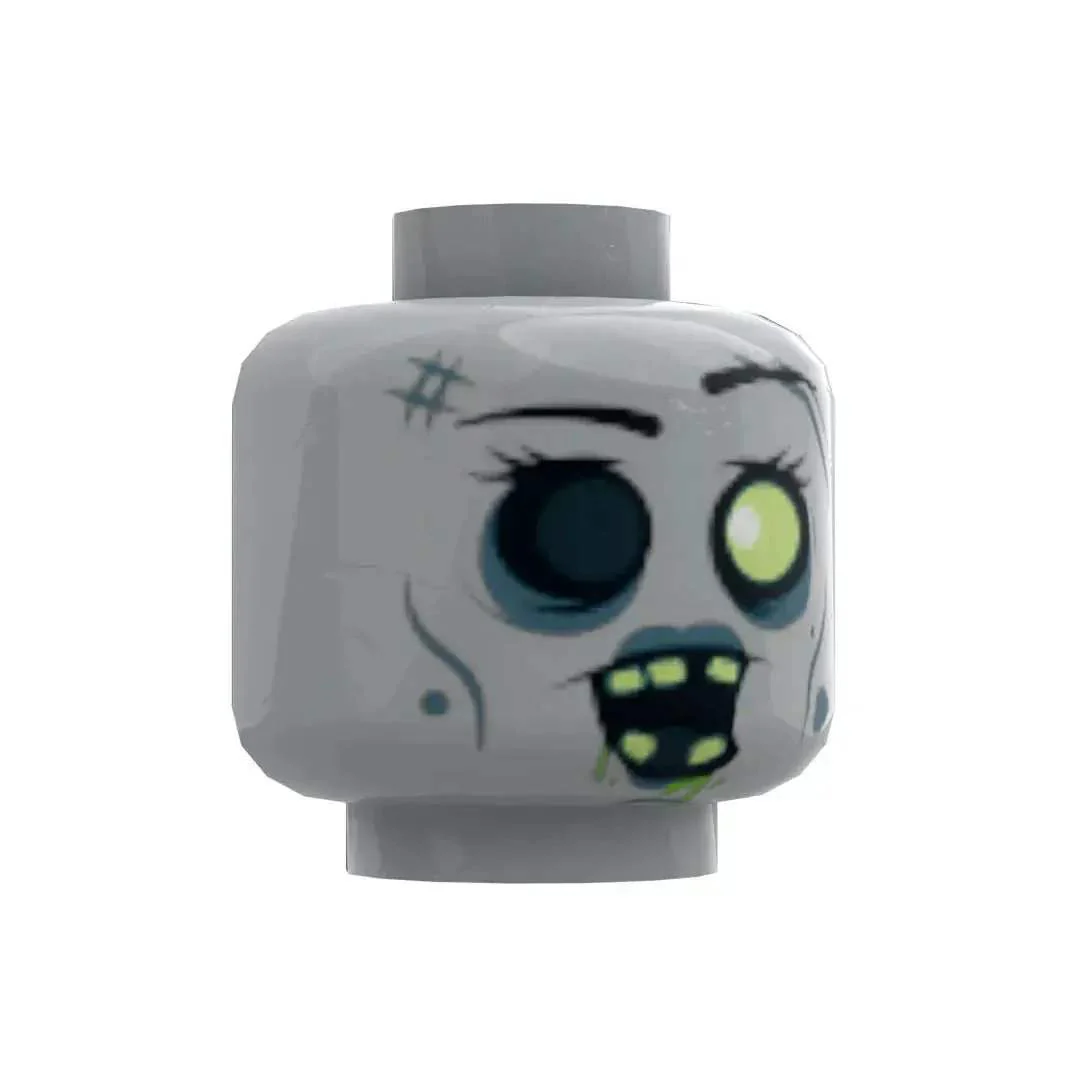 B3 Customs® Zombie #1 Minifig Head