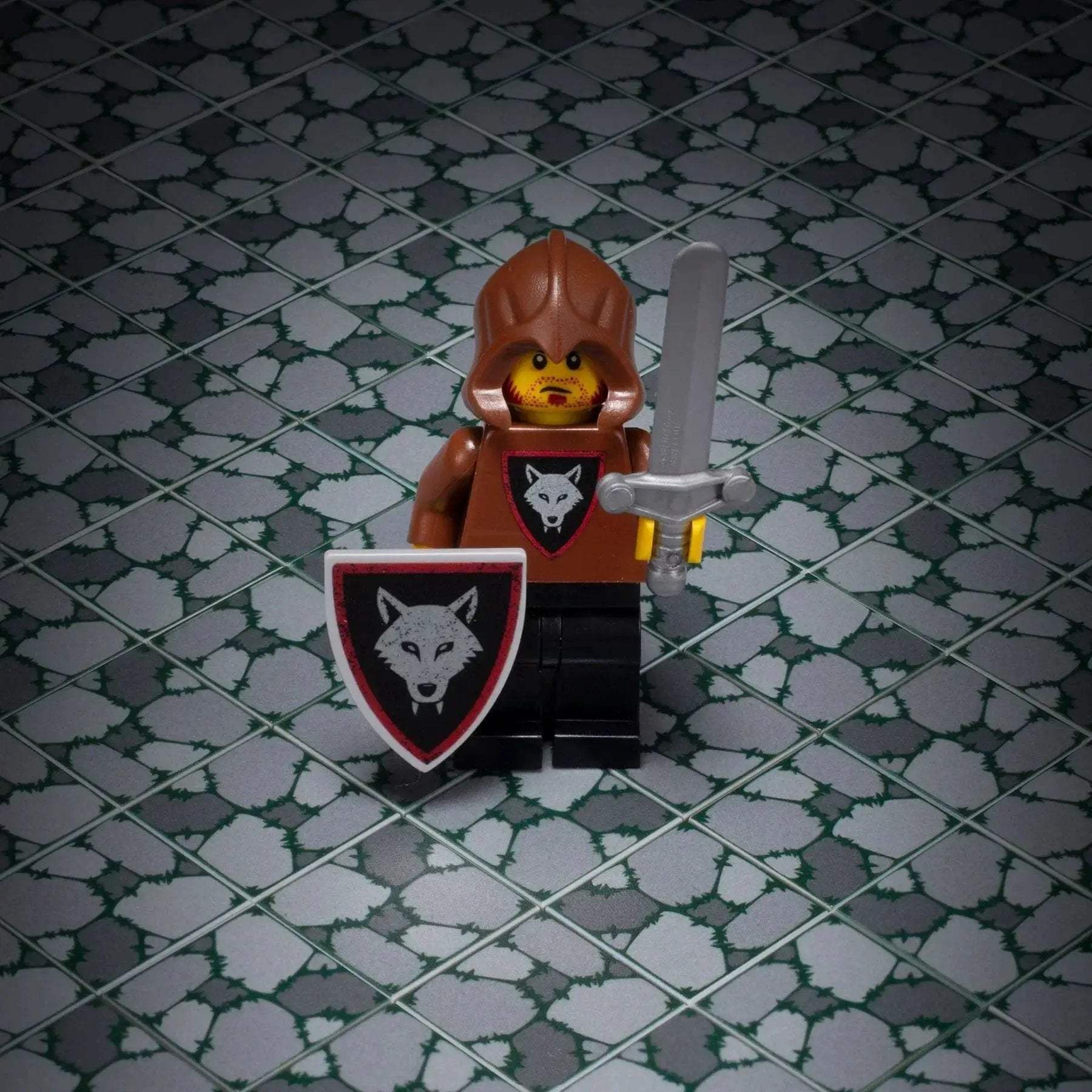 B3 Customs Cobblestone (Plant Overgrowth) Tile Part Pack (20 Tiles) made with LEGO parts - Image 2