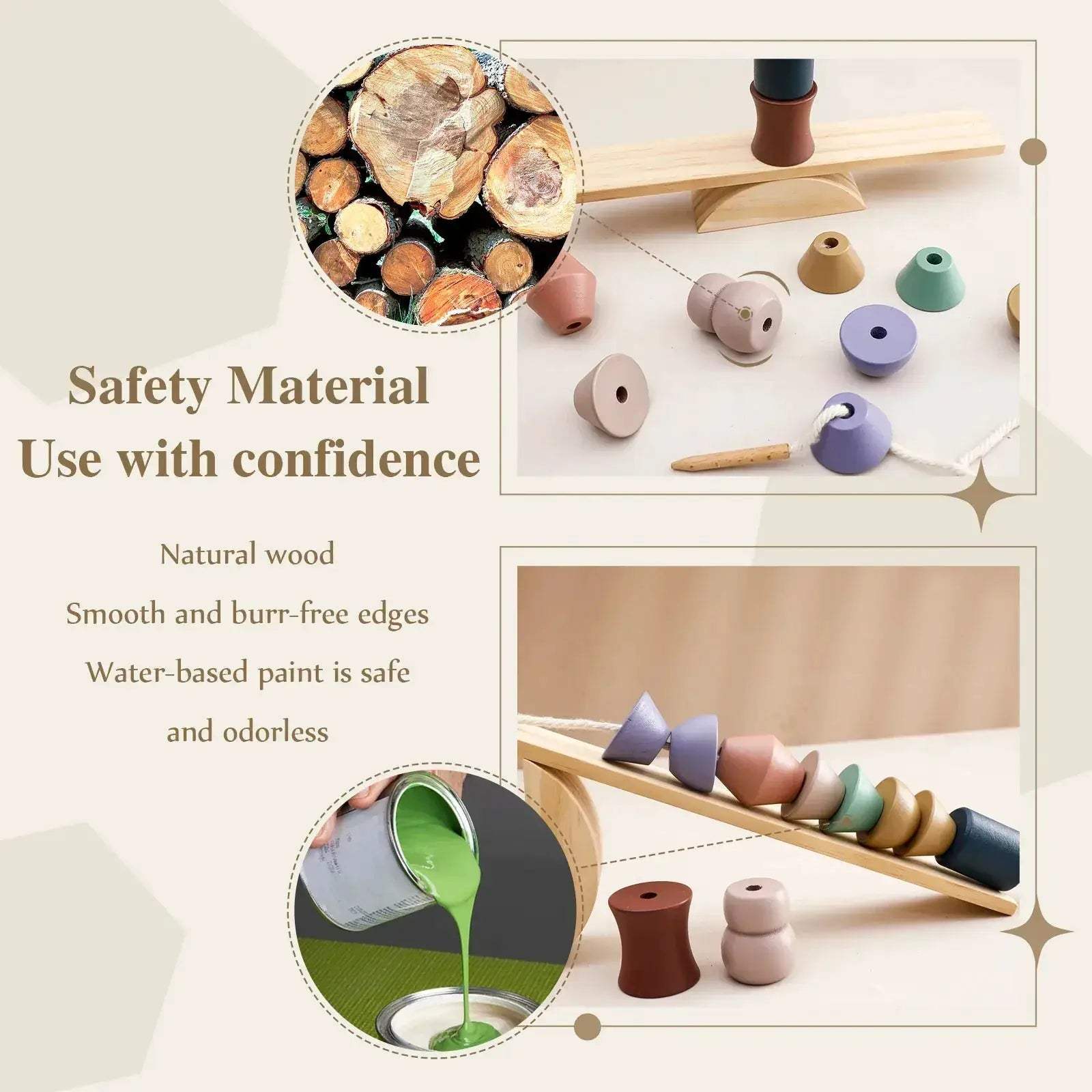 Wooden Threading Toys For Kids Montessori Blocks Hands On Learning - Image 6
