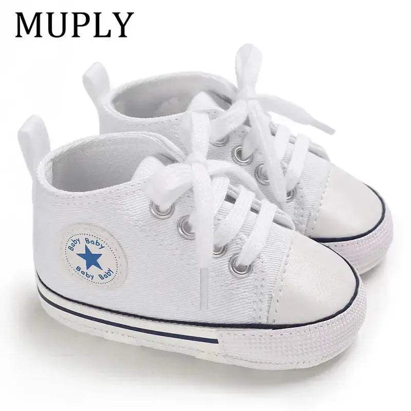 Baby Canvas Sneakers Anti Slip First Walkers For Newborns
