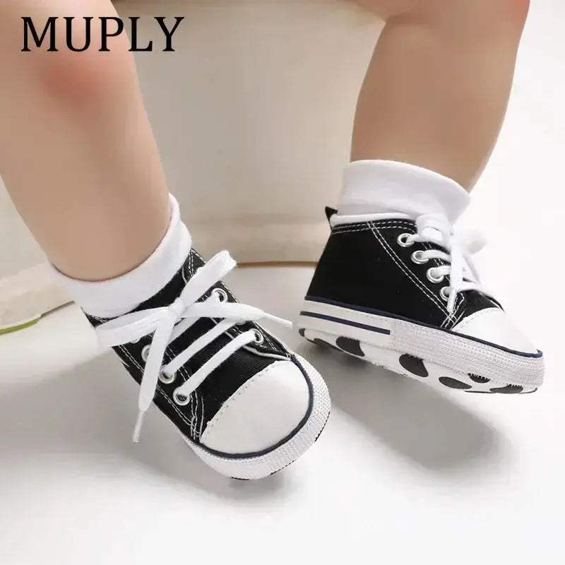 Baby Canvas Sneakers Anti Slip First Walkers For Newborns - Image 2