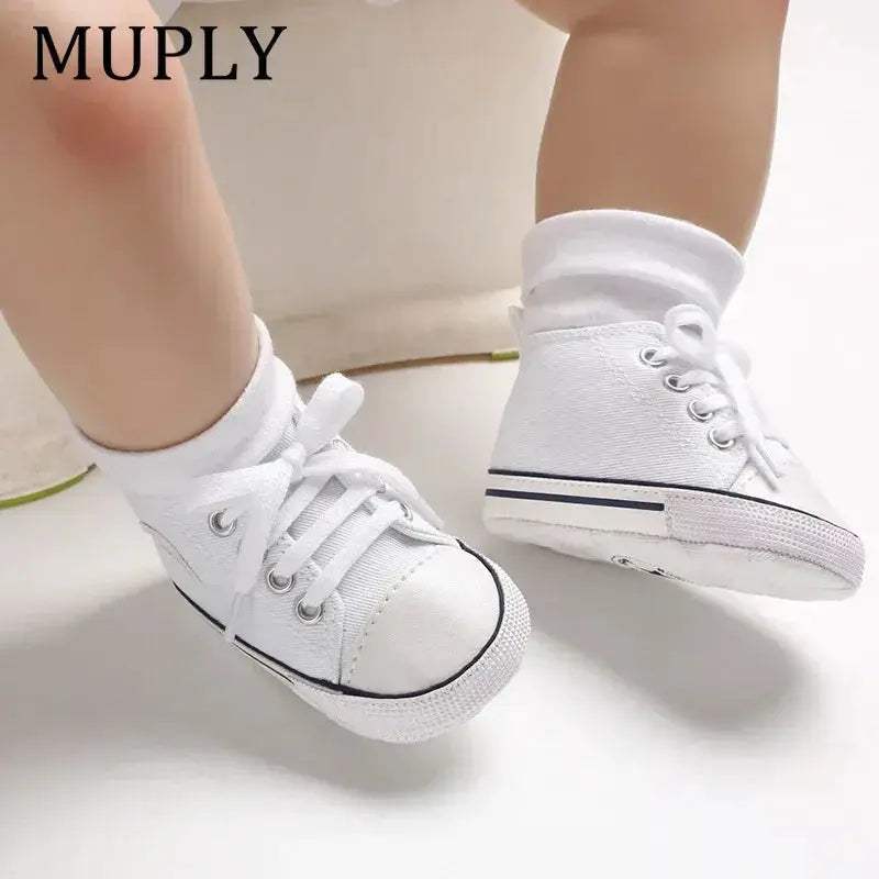 Baby Canvas Sneakers Anti Slip First Walkers For Newborns - Image 4
