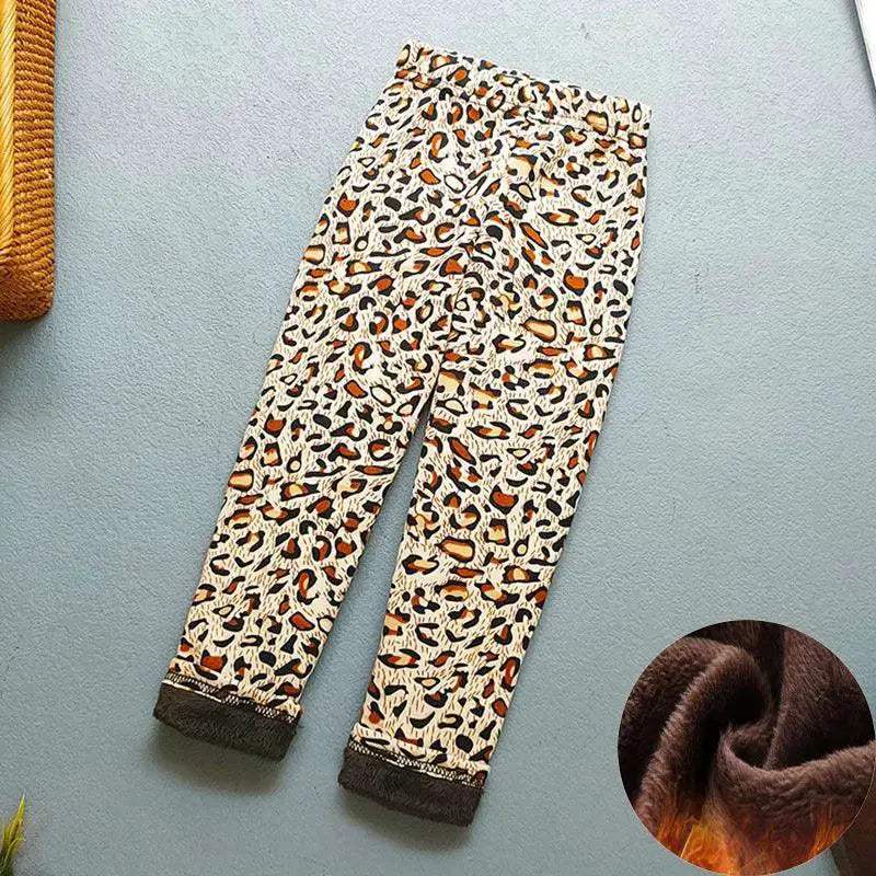Baby Girl Leggings Warm Velvet Thermal Pants For Winter - Image 11