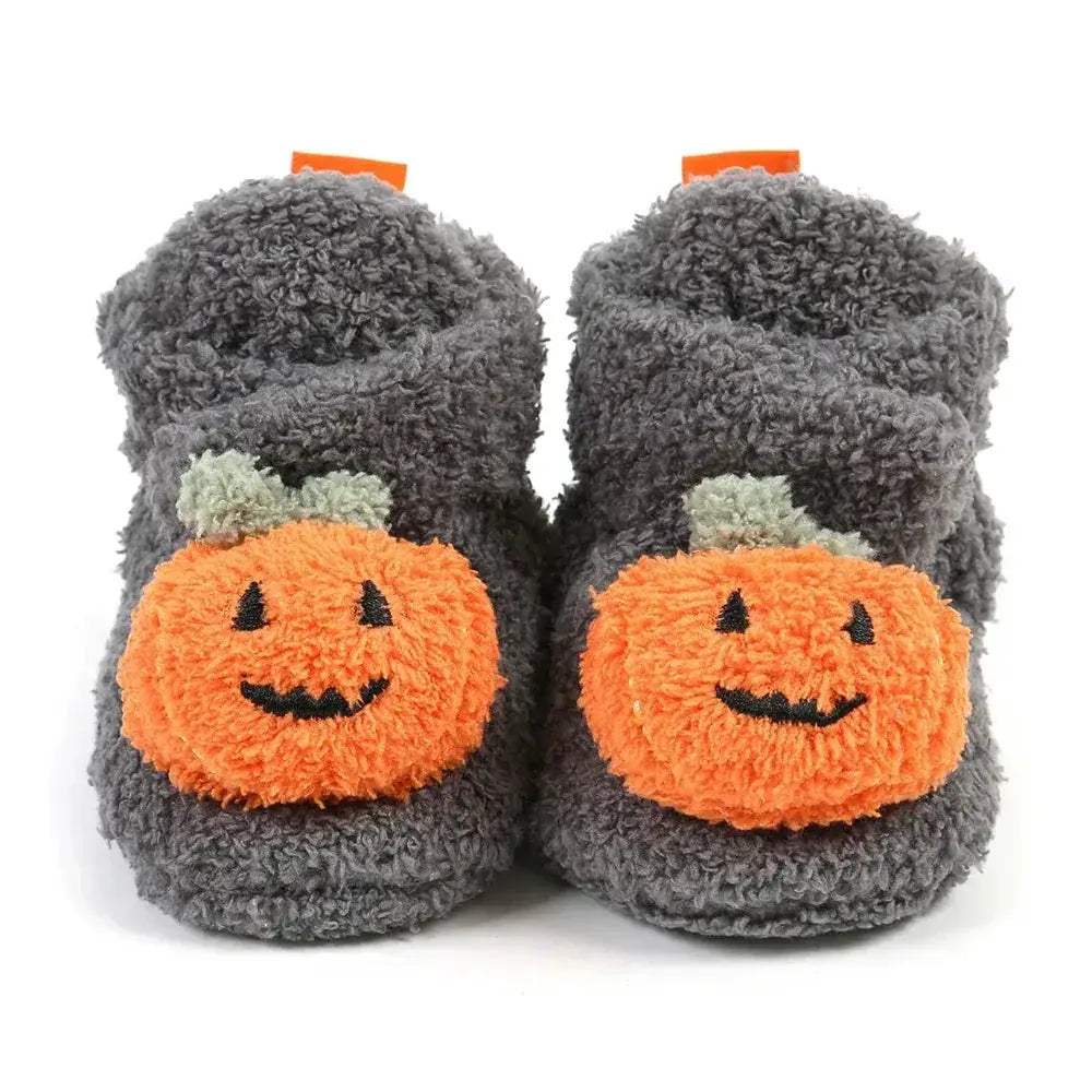 Baby Halloween Pumpkin Booties First Walkers Warm Winter Shoes - Image 10
